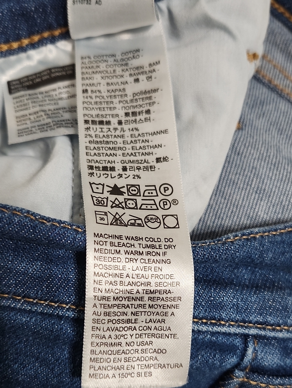 Levi's Mid-Rise Denim Blue Jeans Size W 29 L 32 Straight Leg - Picture 5 of 5